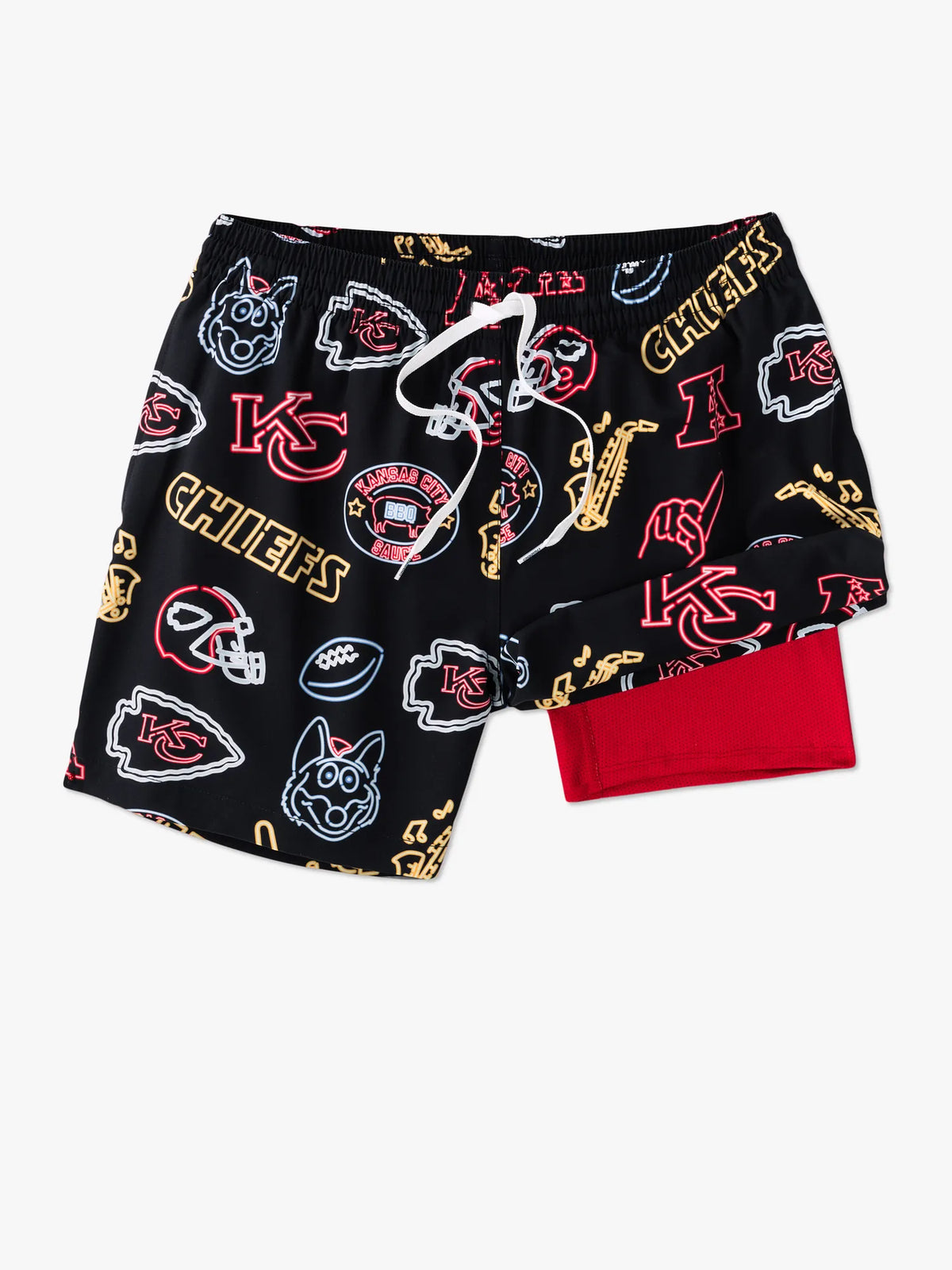 The Neon Chiefs 5.5" (NFL Classic Lined Swim Trunks)