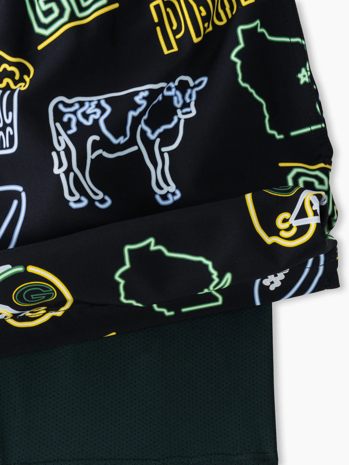 The Neon Packers 5.5" (NFL Classic Lined Swim Trunks)